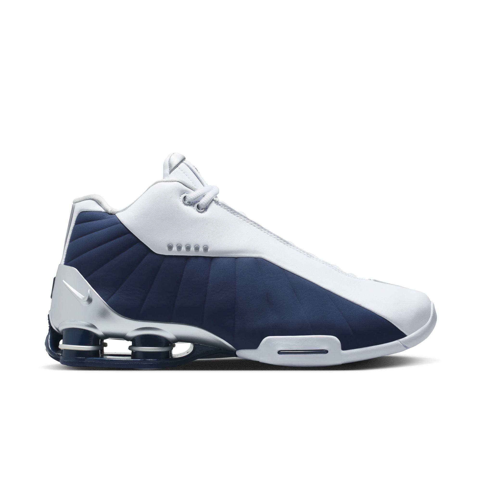 Nike Shox BB4 "Dunk of Death" Men's Basketball Shoe - WHITE/MIDNIGHT NAVY/METALLIC SILVER